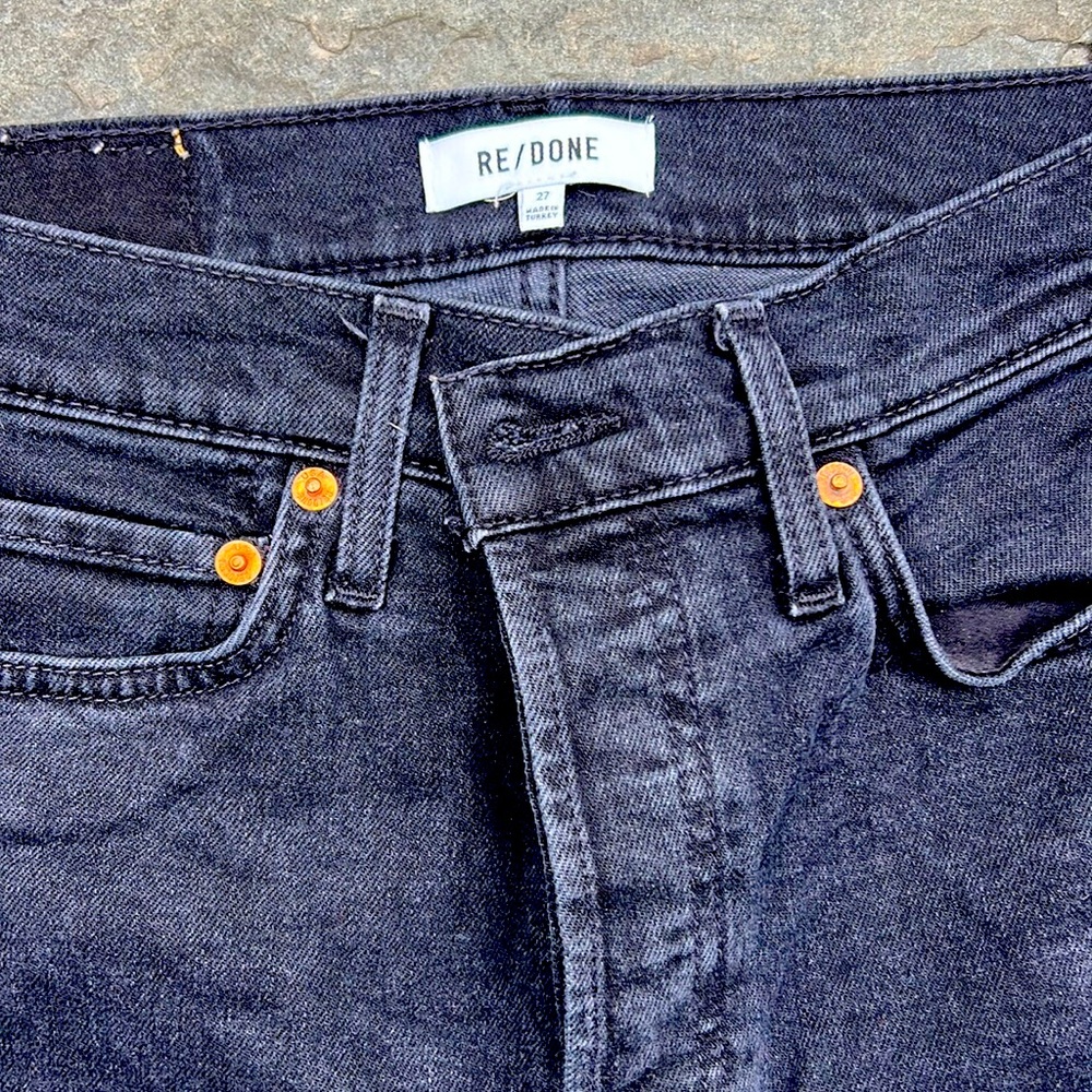 RE/DONE black button fly jeans, 27